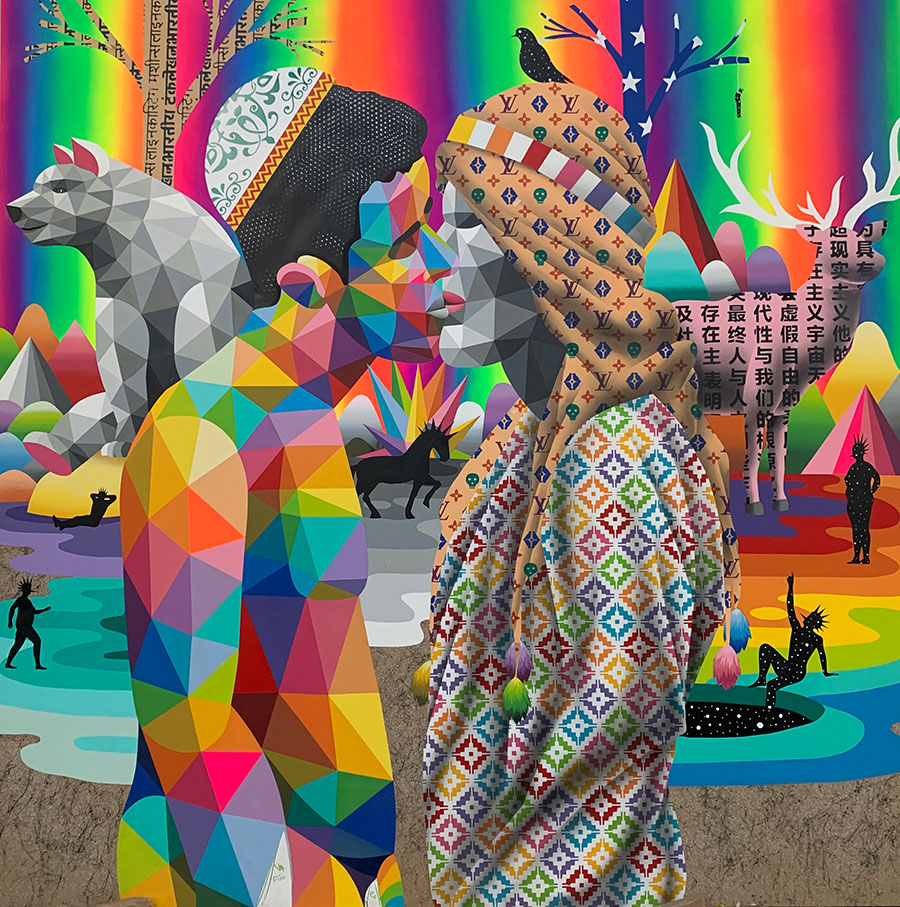 Artista Okuda San Miguel, No borders in love. Artista Okuda San Miguel, No borders in love.
