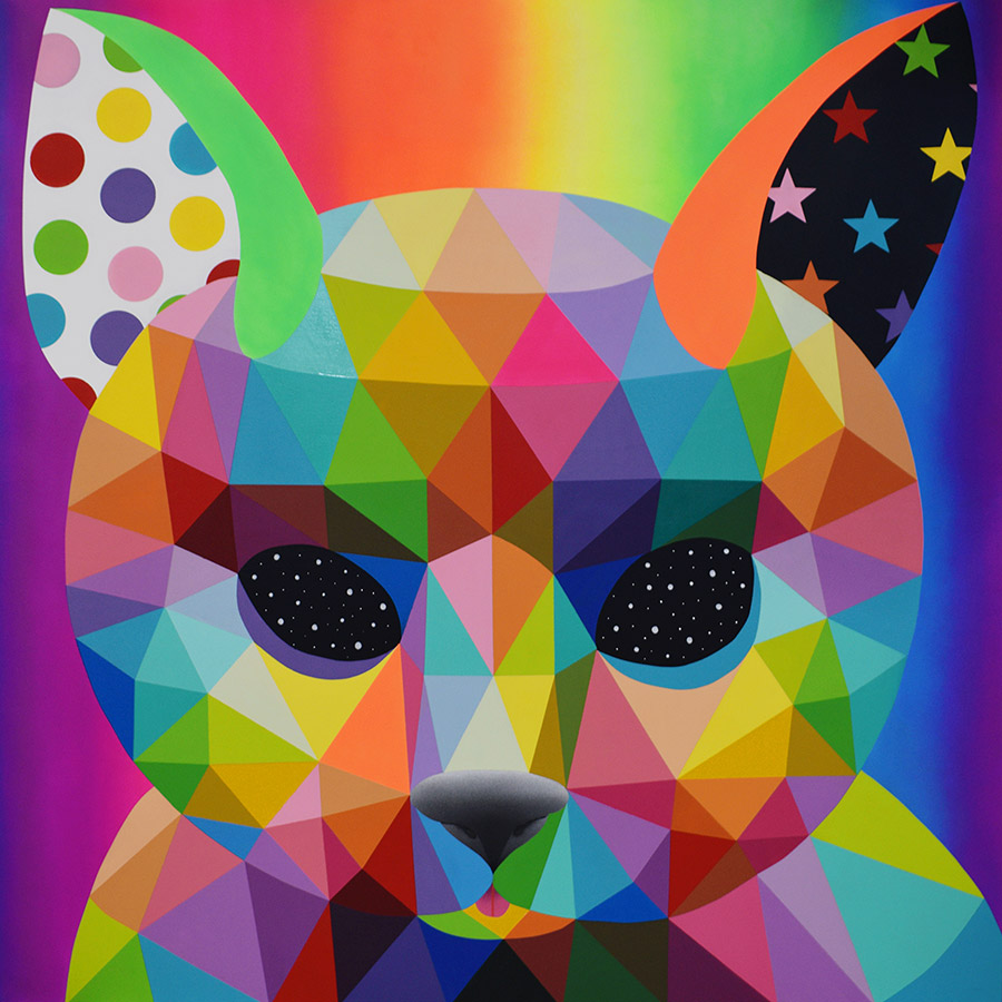 Artista Okuda San Miguel, gato 2020 Artista Okuda San Miguel, gato 2020
