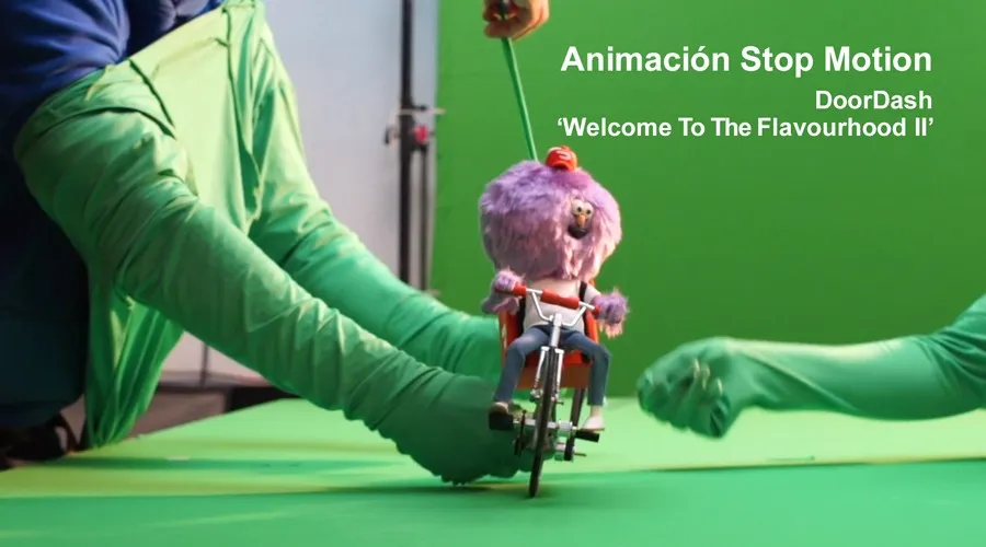 Anuncio de DoorDash realizado con la técnica de animación de Stop Motion.