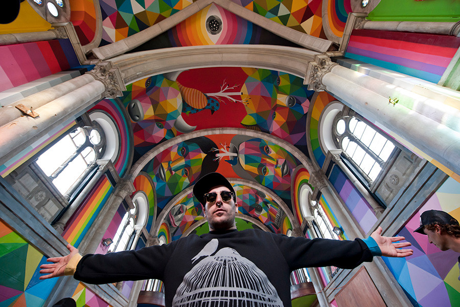 Artista Okuda San- Miguel, Asturias kaos temple 2015 Artista Okuda San- Miguel, Asturias kaos temple 2015