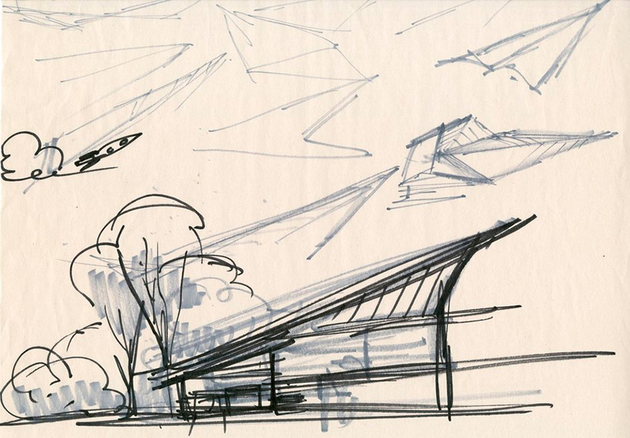 Concept art de Ralph Eggleston para el diseño de la casa de Los Increíbles 2 Concept art de Ralph Eggleston para el diseño de la casa de Los Increíbles 2