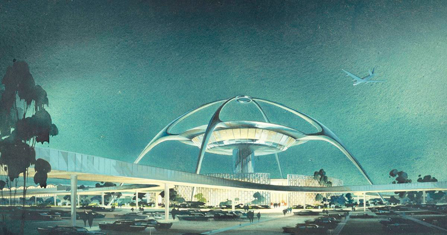 Proyecto Theme Building, edificio Googie en el aeropuerto de Los Ángeles. Proyecto Theme Building, edificio Googie en el aeropuerto de Los Ángeles.