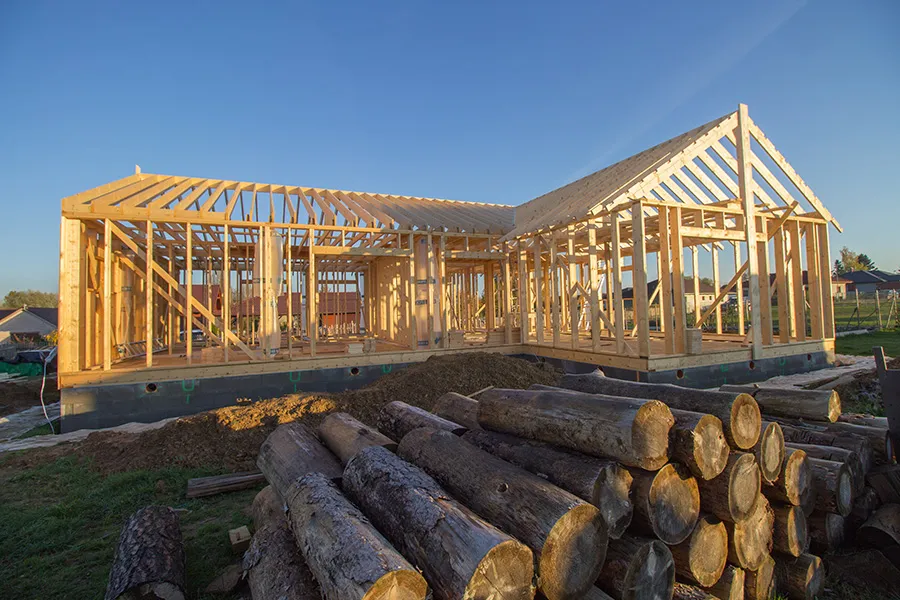 Construcción de una casa pasiva o passivhaus.