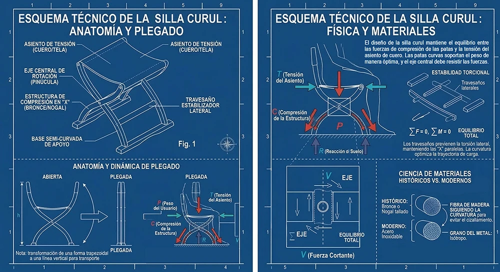 Silla curul en un proyecto de decoración moderno