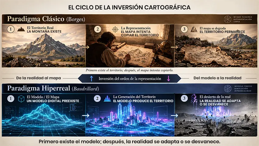 Infografía "El ciclo de inversión cartográfica"
